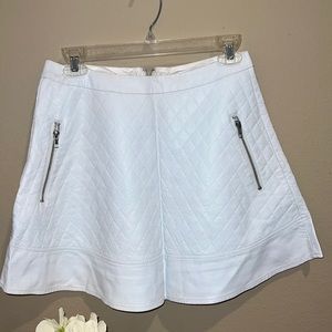 NASTY GAL white faux leather mini skirt!!!